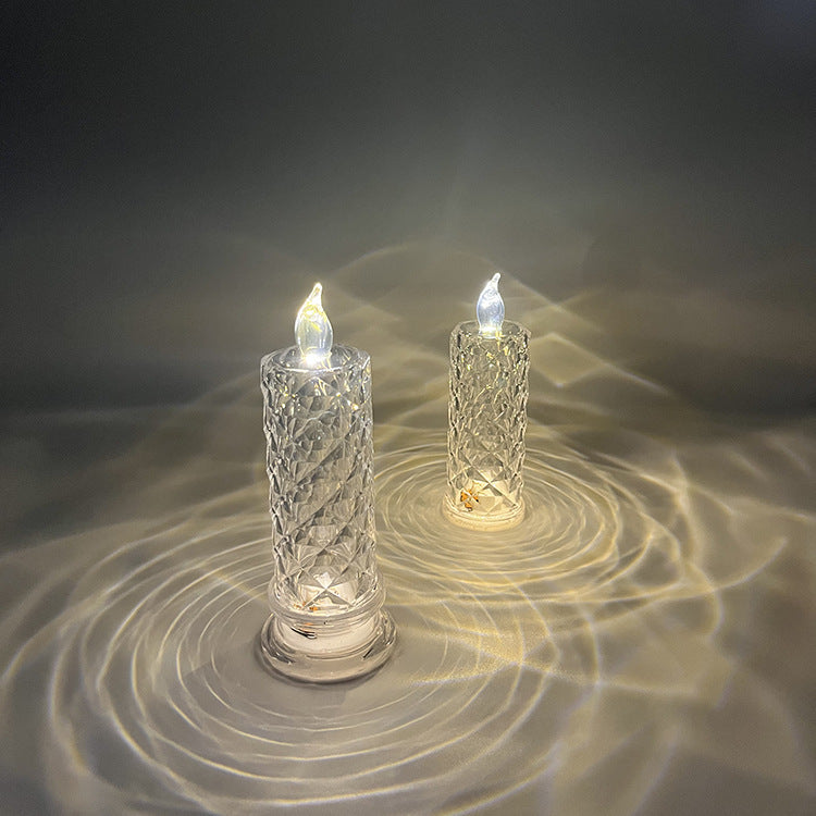 Light Projection Rose Halo LED Candle