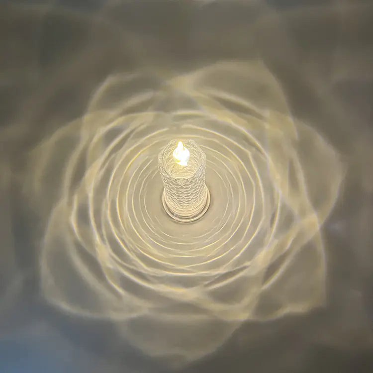 Light Projection Rose Halo LED Candle